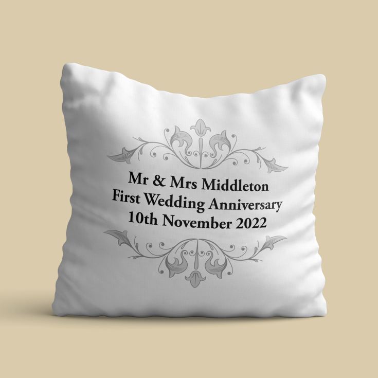 Personalised First Anniversary Cushion product image