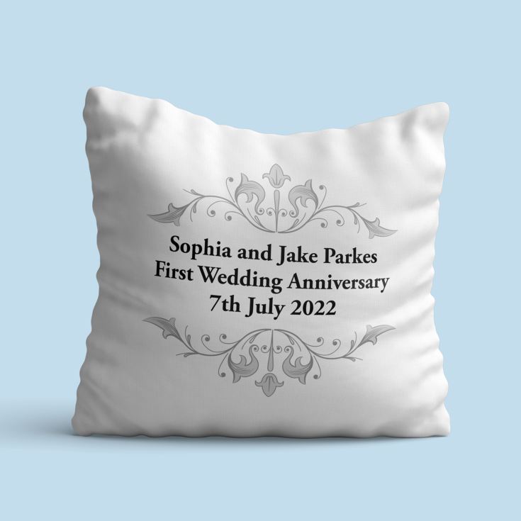 Personalised First Anniversary Cushion product image