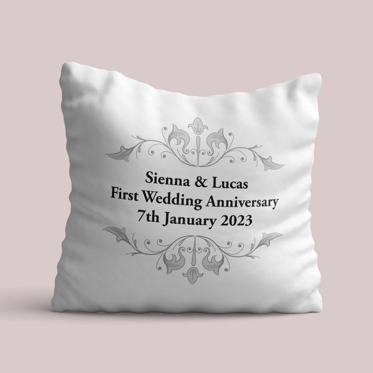 Personalised First Anniversary Cushion product image