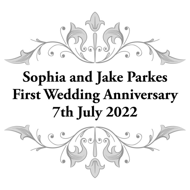 Personalised First Anniversary Cushion product image