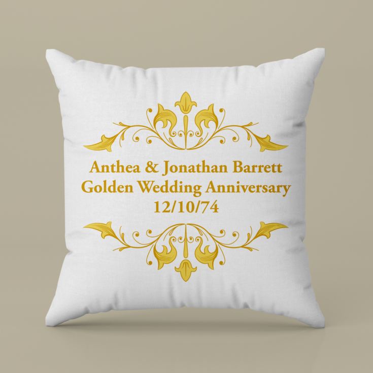 Personalised Golden Anniversary Cushion product image