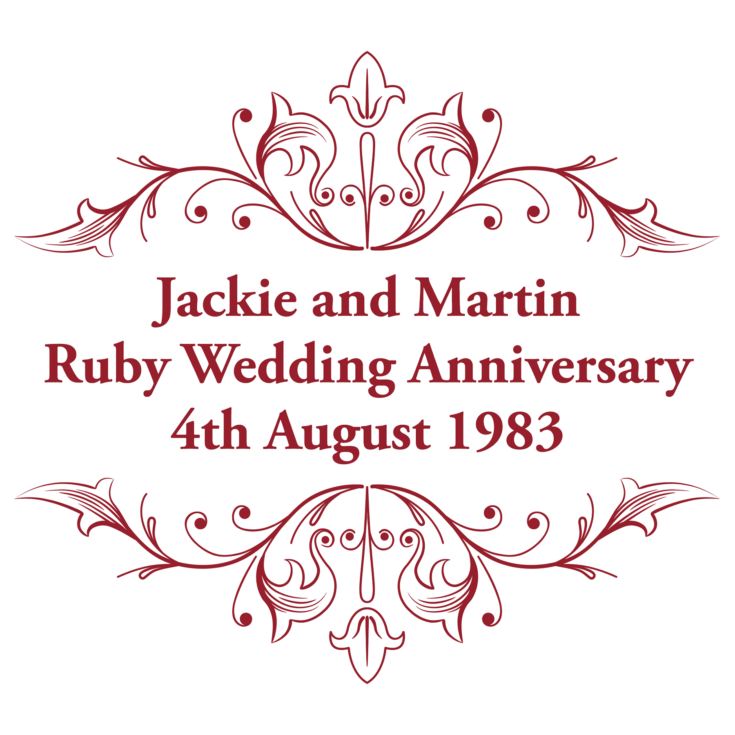 Personalised Ruby Anniversary Cushion product image