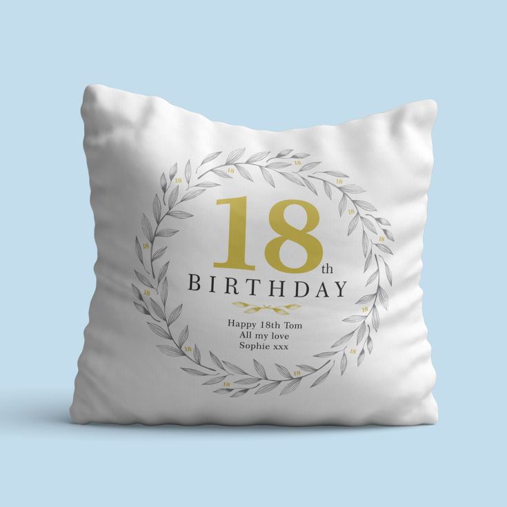Personalised 18th Birthday Cushion product image
