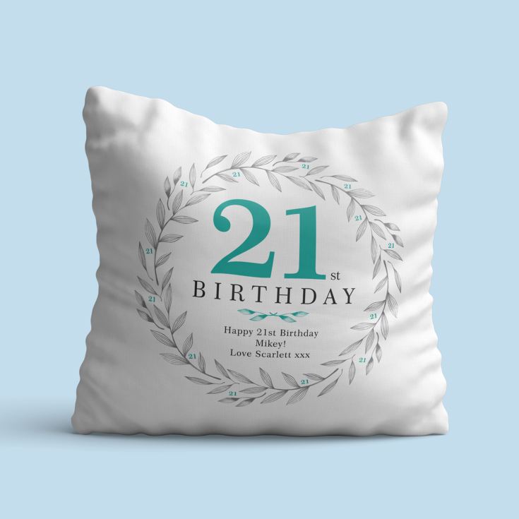 Personalised 21st Birthday Cushion product image