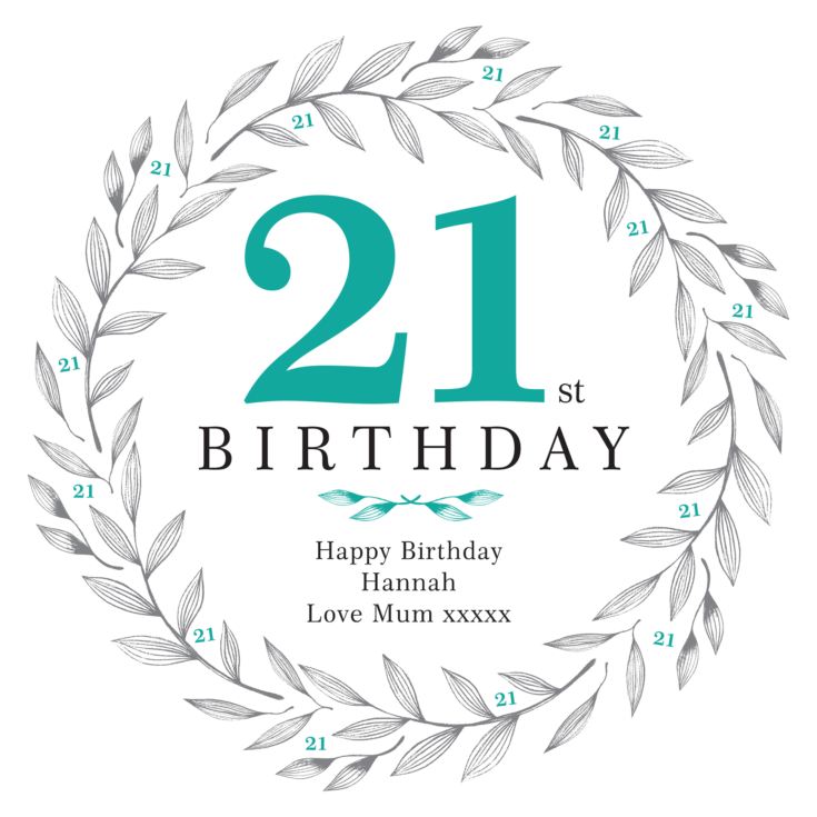 Personalised 21st Birthday Cushion product image