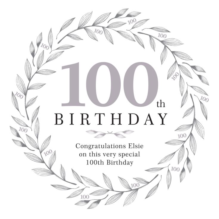 Personalised 100th Birthday Cushion