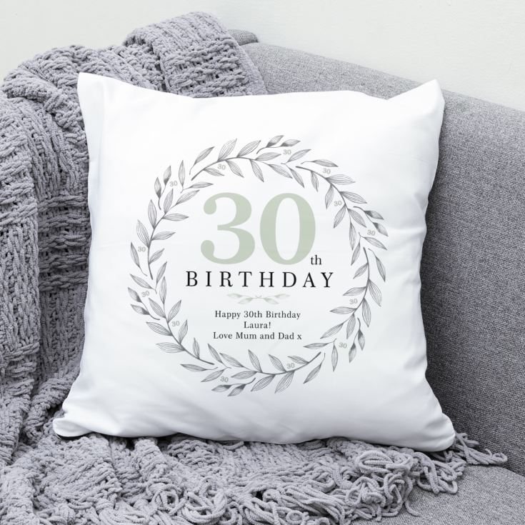 Personalised 30th Birthday Cushion product image