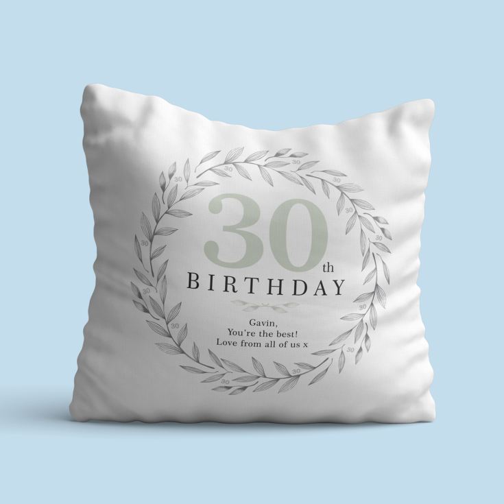 Personalised 30th Birthday Cushion product image