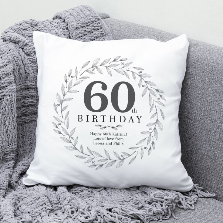 Personalised 60th Birthday Cushion product image