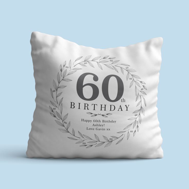 Personalised 60th Birthday Cushion product image