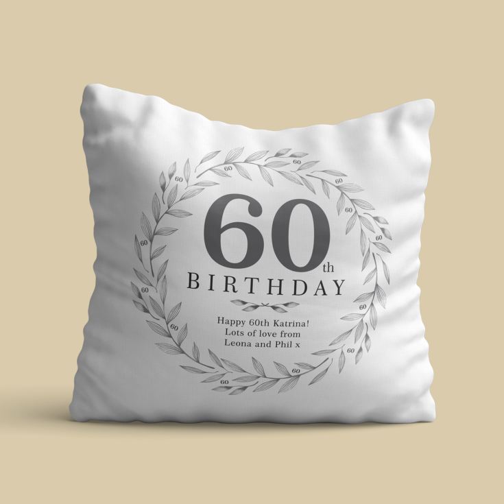 Personalised 60th Birthday Cushion product image