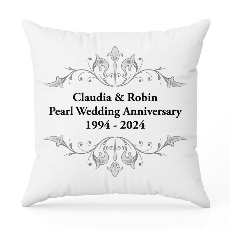 Personalised Pearl Anniversary Cushion product image