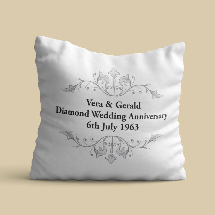 Personalised Diamond Anniversary Cushion product image