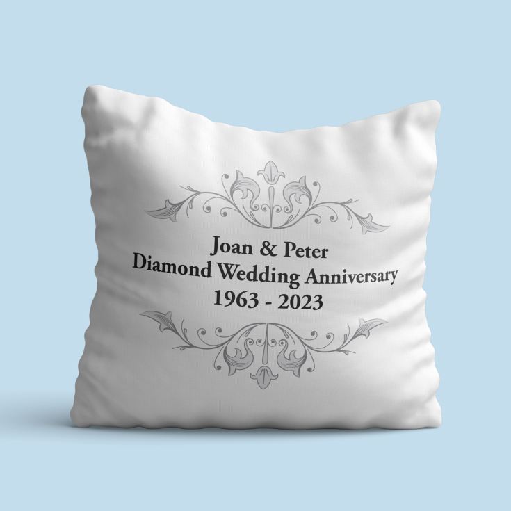 Personalised Diamond Anniversary Cushion product image