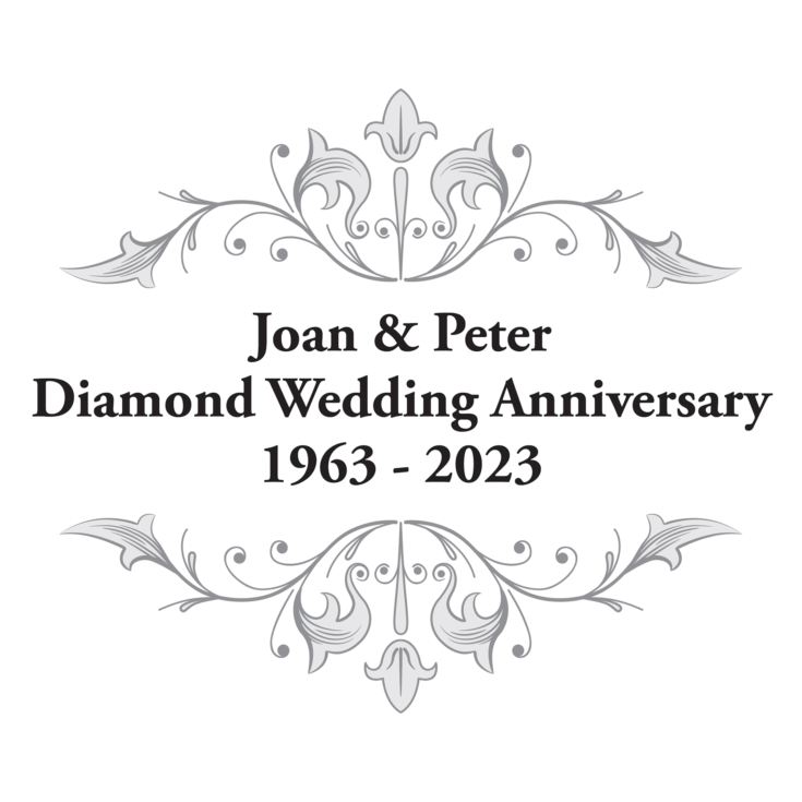 Personalised Diamond Anniversary Cushion product image