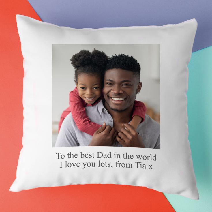 Personalised Happy Father's Day Photo Cushion product image