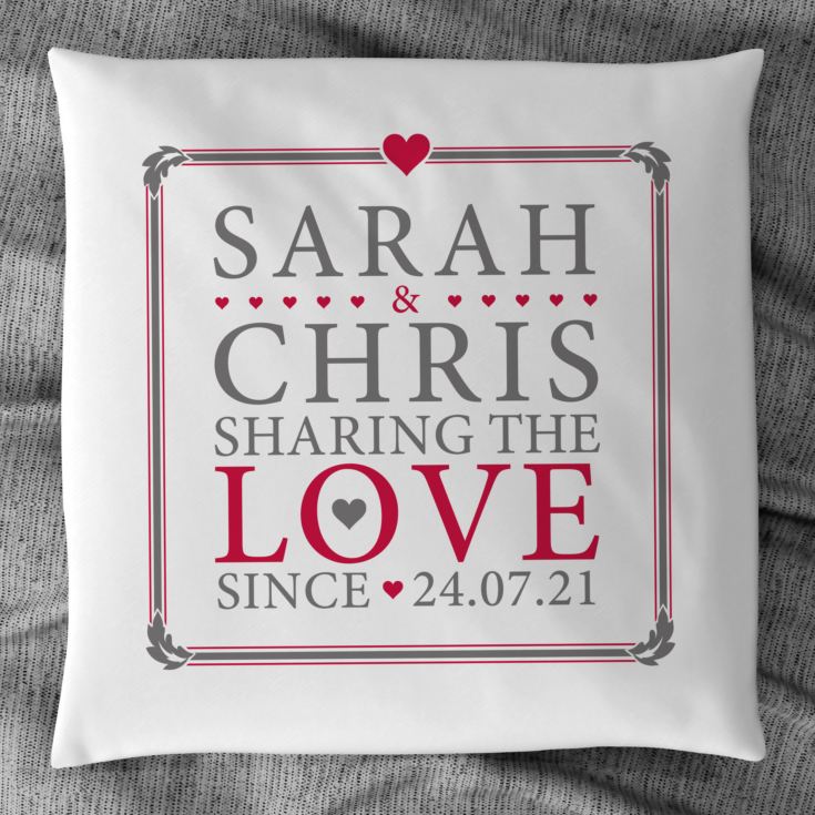 Personalised Sharing The Love Since Cushion product image