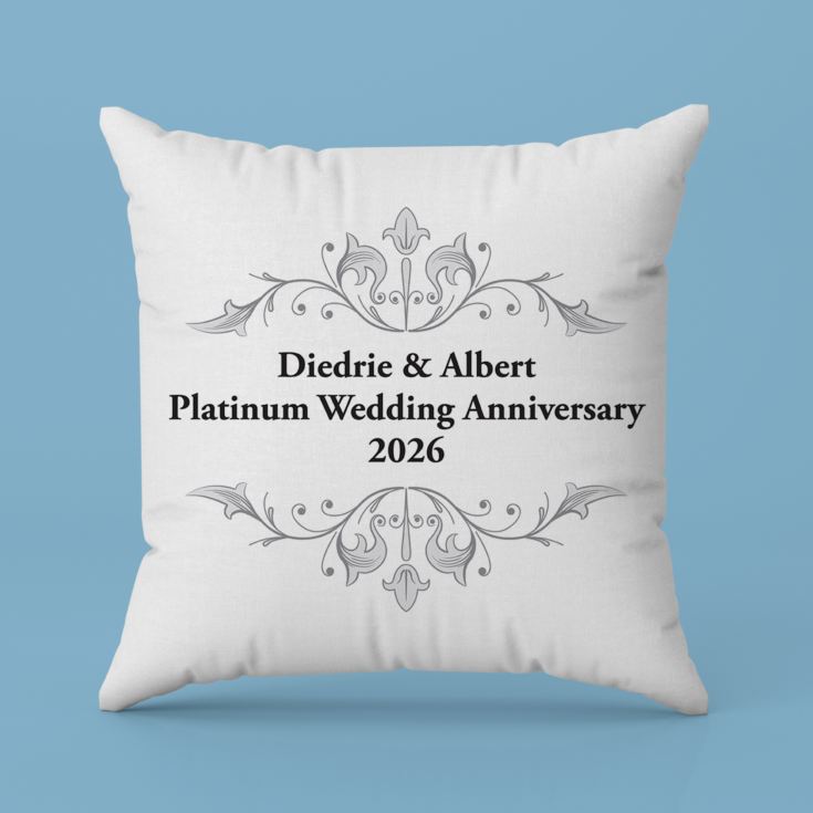Personalised Platinum Anniversary Cushion product image