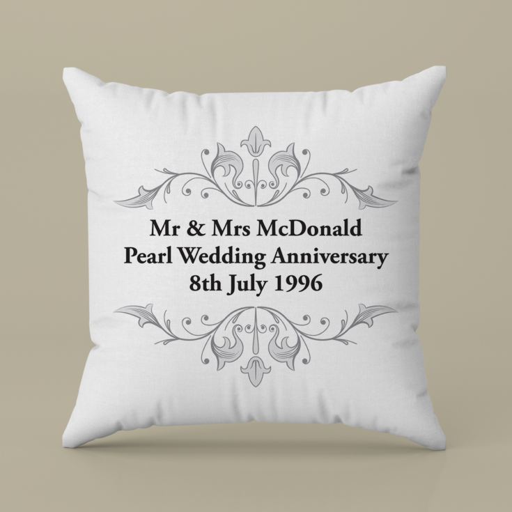 Personalised Pearl Anniversary Cushion product image