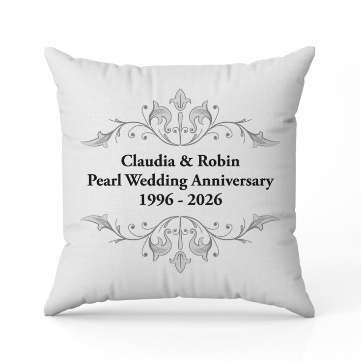 Personalised Pearl Anniversary Cushion product image