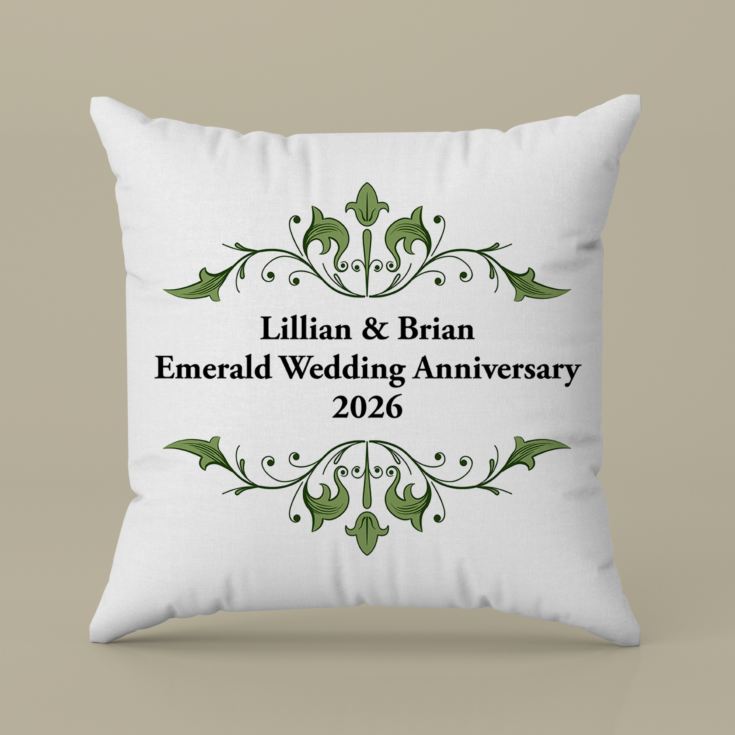 Personalised Emerald Anniversary Cushion product image
