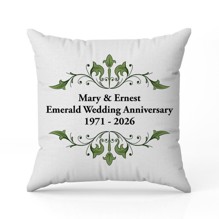 Personalised Emerald Anniversary Cushion product image