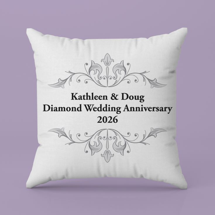 Personalised Diamond Anniversary Cushion product image