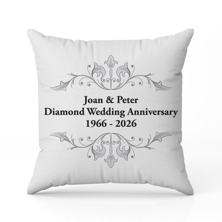 Personalised Diamond Anniversary Cushion product image