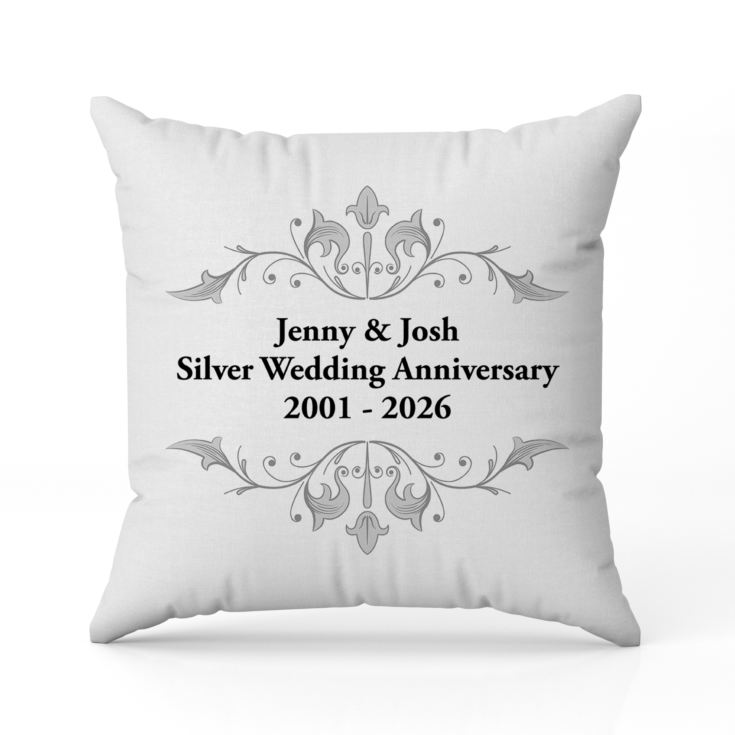 Personalised Silver Anniversary Cushion product image