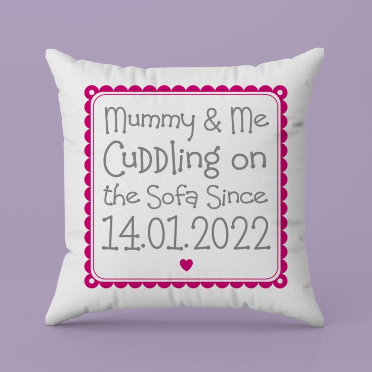 Personalised Cuddling Mummy Cushion product image
