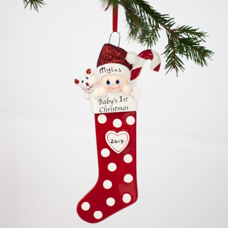 personalised first christmas stocking