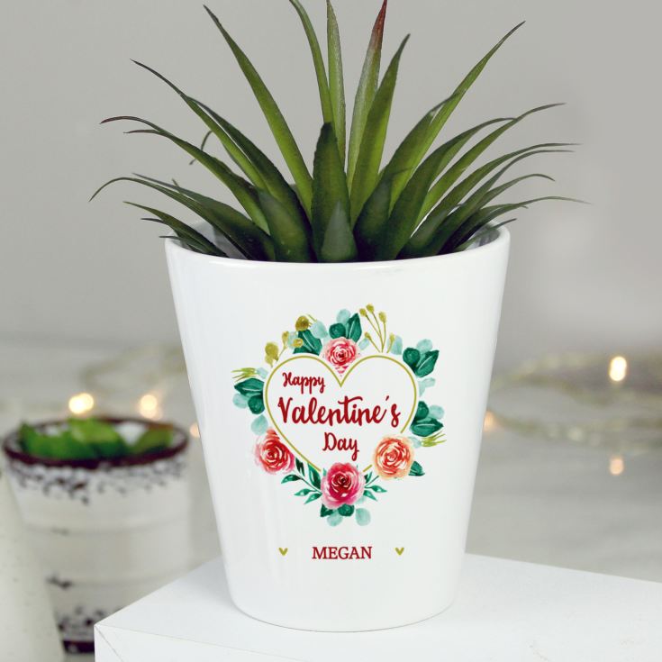 Personalised Happy Valentine's Day Plant Pot product image