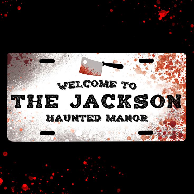 Personalised Haunted Halloween House Sign product image