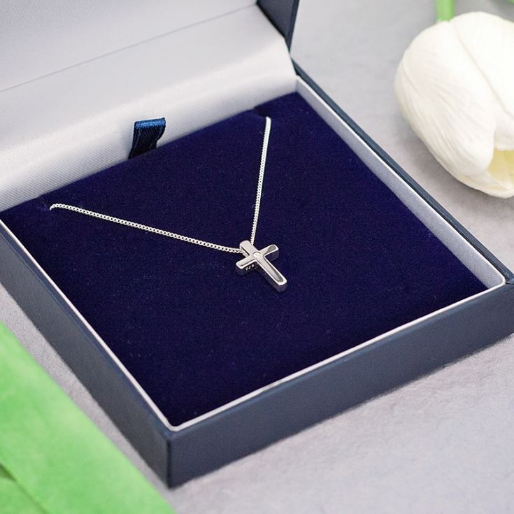 Diamond Cross Pendant in Personalised Gift Box | The Gift ...