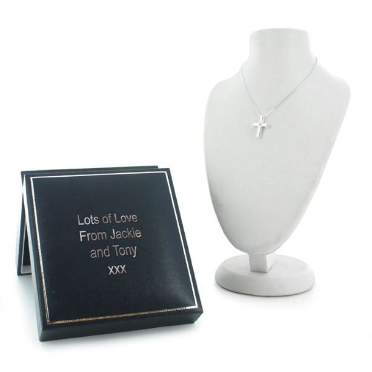 Diamond Cross Pendant in Personalised Gift Box product image