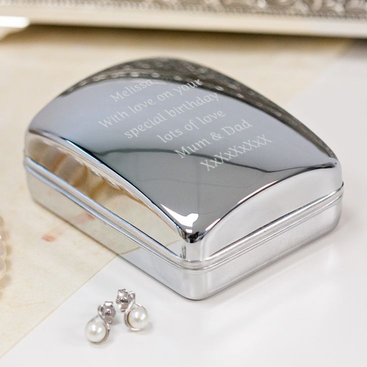 Pearl Earrings in Engraved Gift Box product image