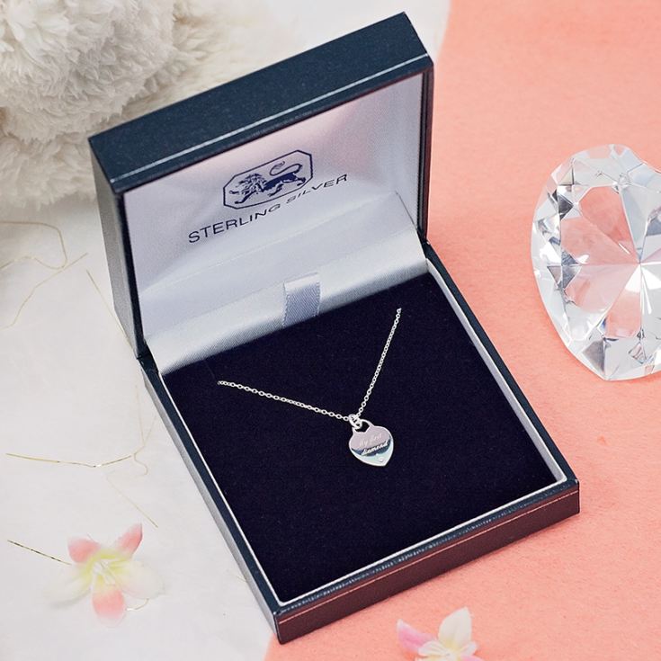 My First Diamond Heart Pendant in Personalised Gift Box product image