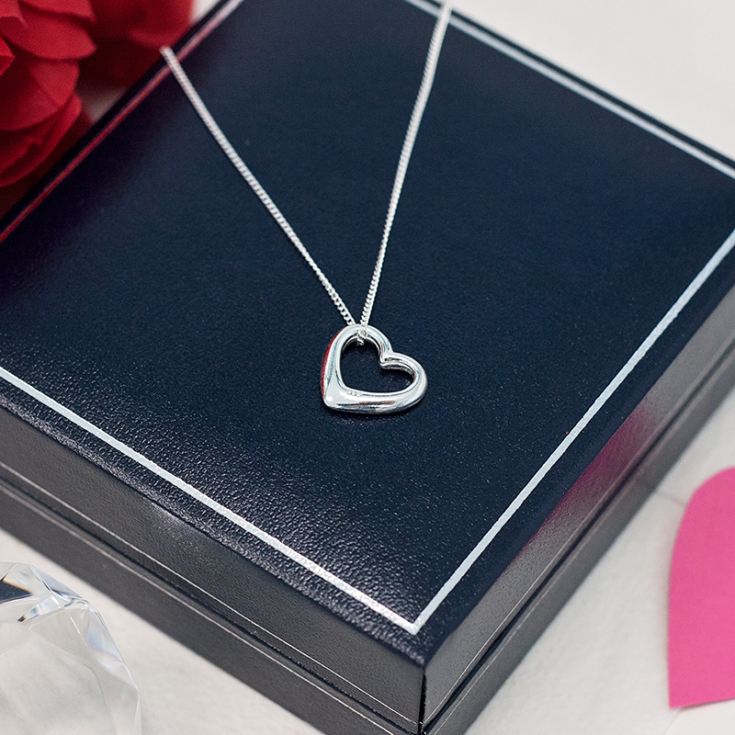 Heart Necklace with Personalised Gift Box product image