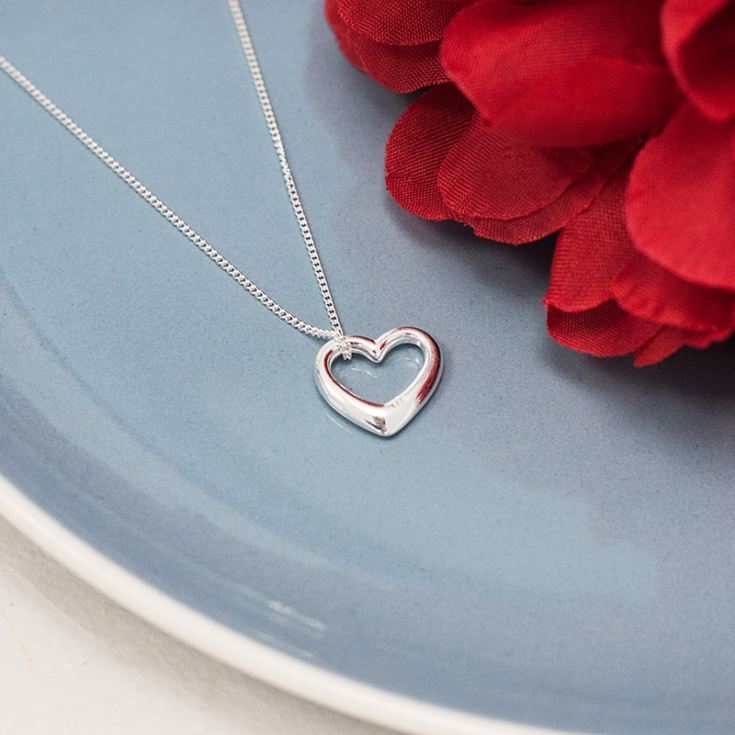 Heart Necklace with Personalised Gift Box product image