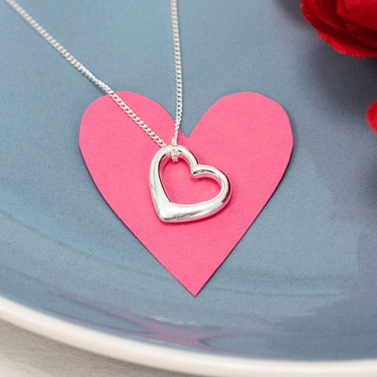 Heart Necklace with Personalised Gift Box product image