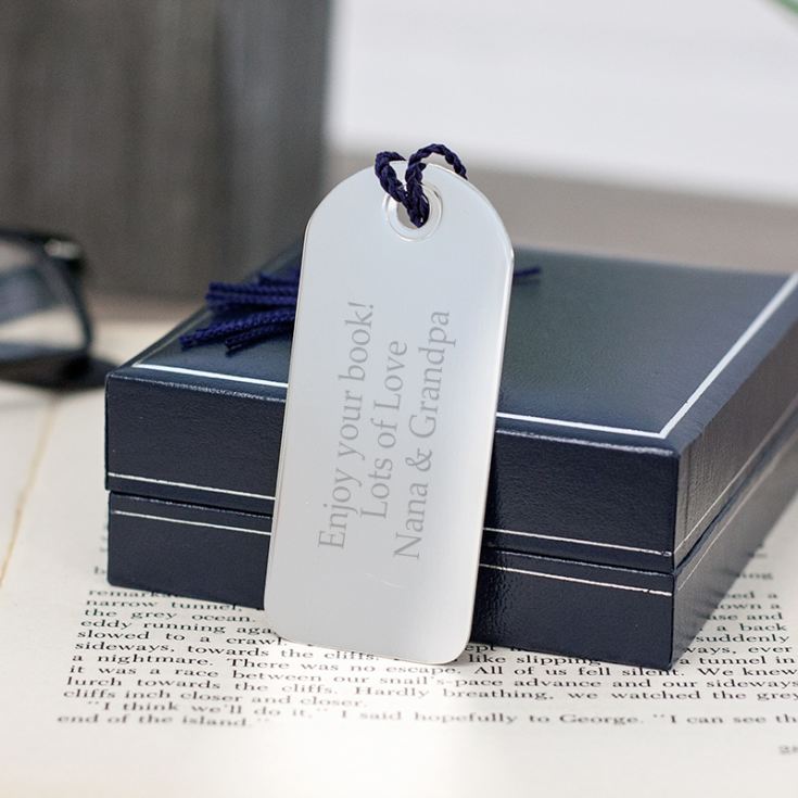 Engraved Silver Plated Bookmark With Tassel product image