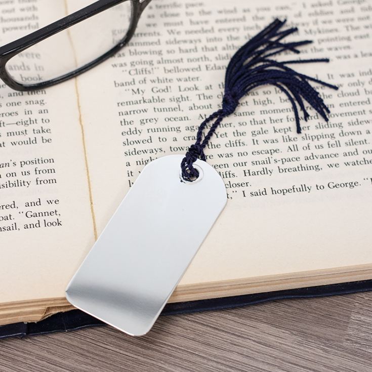 Engraved Silver Plated Bookmark With Tassel product image
