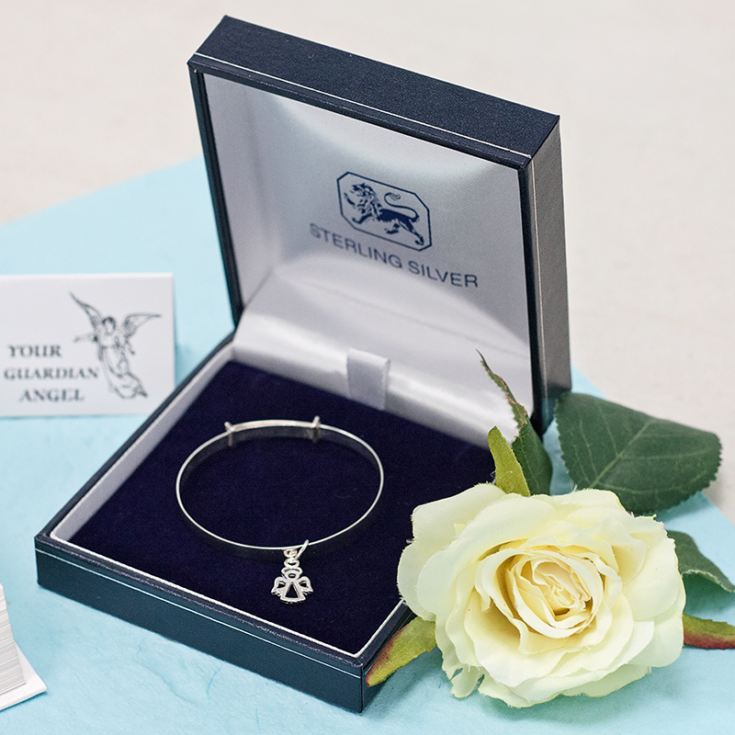 Guardian Angel Bangle in Personalised Gift Box product image