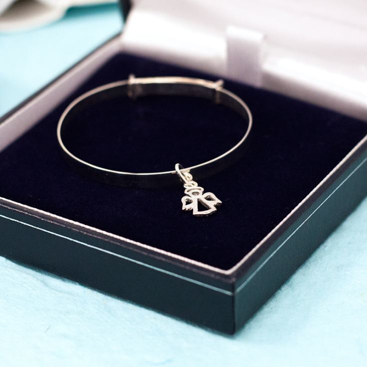 Guardian Angel Bangle in Personalised Gift Box product image