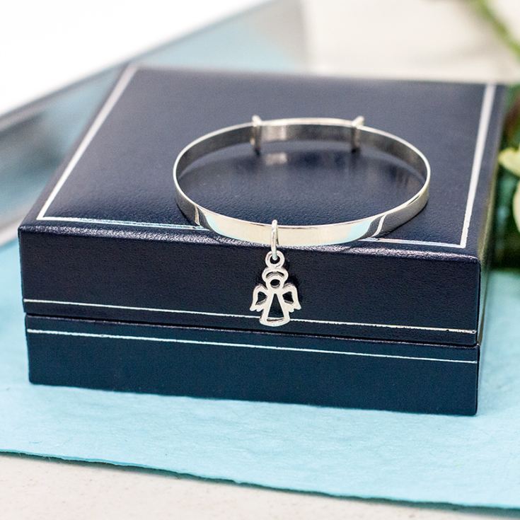 Guardian Angel Bangle in Personalised Gift Box product image