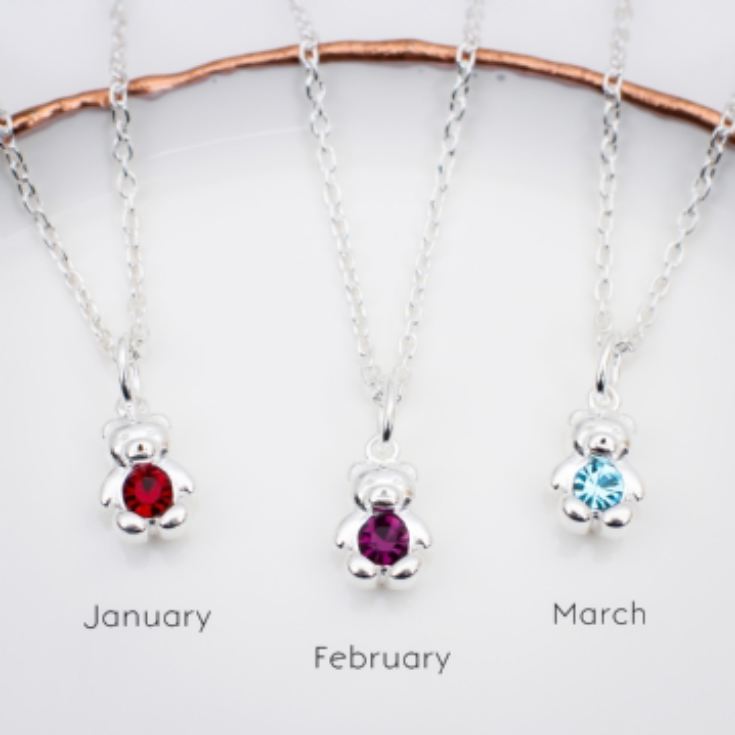 birthstone initial necklace