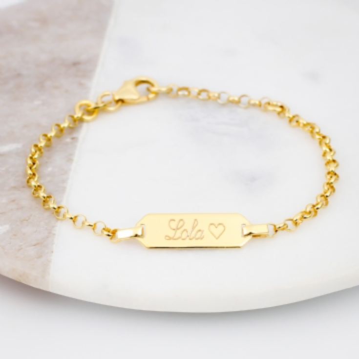 Personalised Gold Plated Christening Bracelet product image