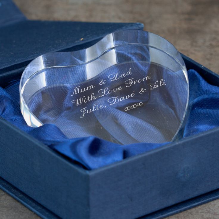 Engraved Clear Heart Crystal Paperweight The Gift Experience