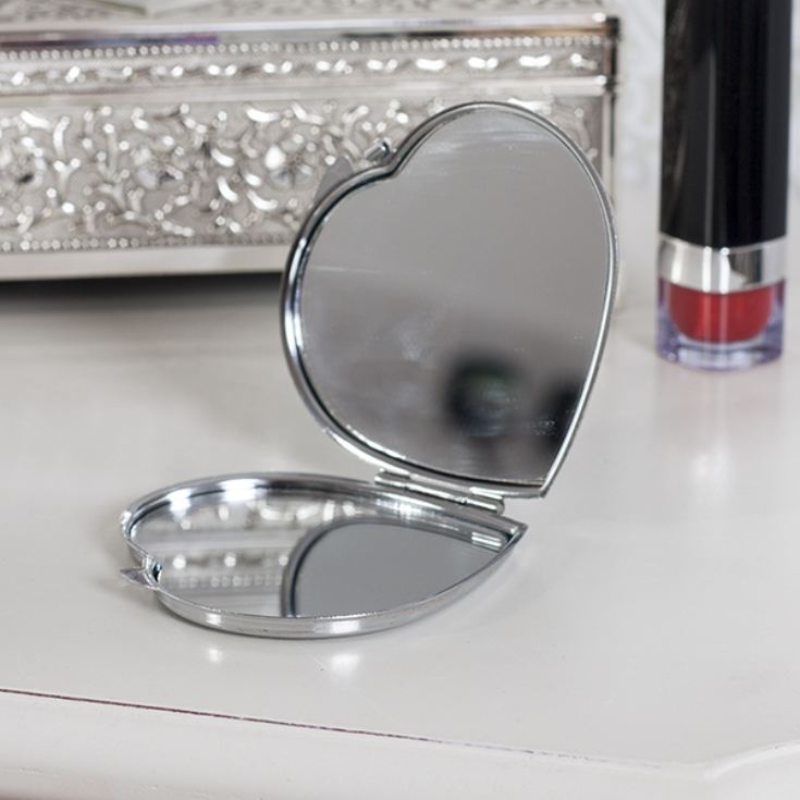 Personalised Valentine's Day Heart Handbag Mirror product image