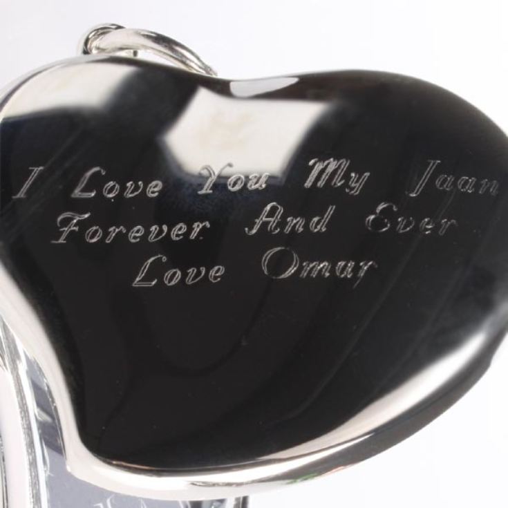 Engraved Heart Locket Keyring product image